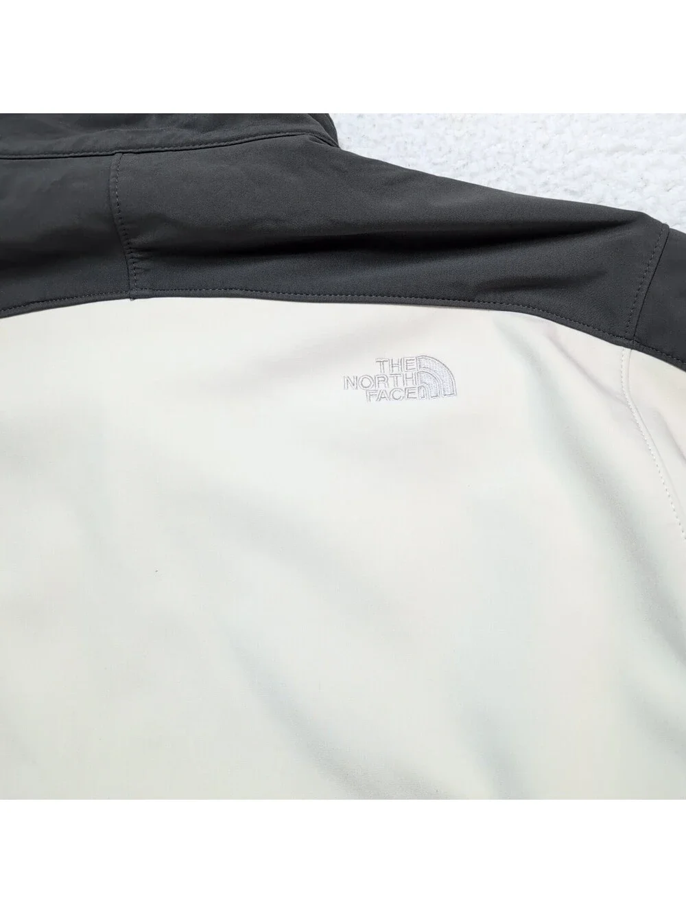 The North Face Apex Soft Shell Jacket Mens XL/TG Gray White Full Zip